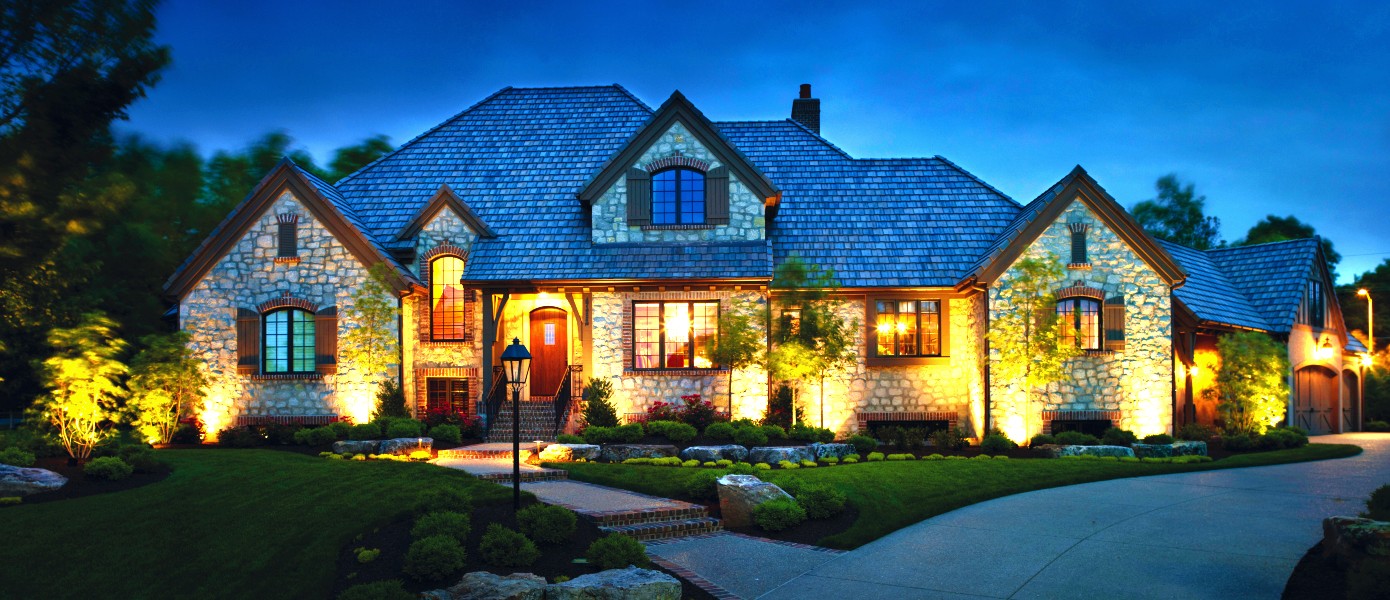 landscape lighting project in Chagrin Falls, OH